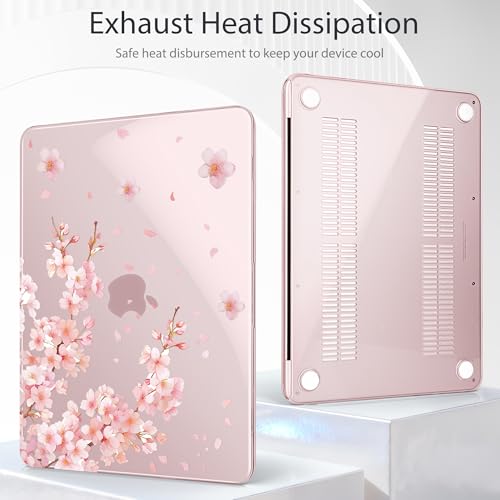 Tuiklol for 2026 MacBook Neo 13 Inch A18 Pro Chip Case, (Model A3404) Anti-Scratch Anti-Drop Slim Hard PC Shell Case with Shockproof Protective MacBook Neo Laptop Cover, Plum Blossom-Pink - color: Plum Blossom-pink