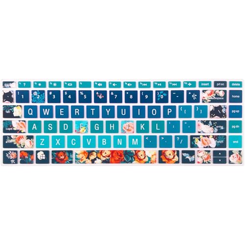 Keyboard Cover for HP 14" Laptop 2020 2019 2018,HP Pavilion x360 14M-BA 14M-CD 14M-DH 14-BA 14-BF 14-cm 14-CF 14-DF 14-DK 14-DS 14-DQ Series 14 Inch Protective Skin,Rose - color: Rose