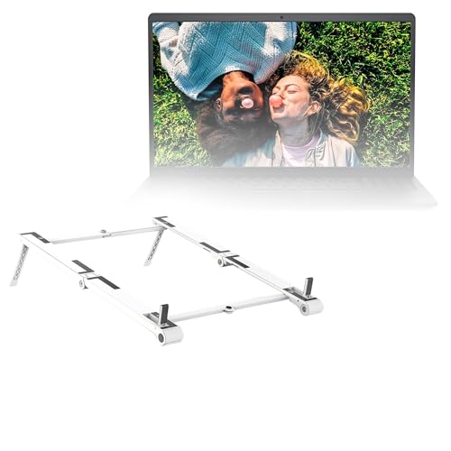 BoxWave Stand and Mount Compatible with Dell Inspiron 15 3520 (15.6 in) - Pocket Aluminum Stand 3-in-1, Portable Multi Angle Viewing Riser - Metallic Silver