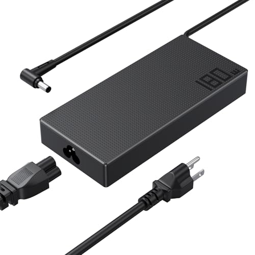 180W Charger for Asus ROG Zephyrus G14 GA401 G15 GA502,TUF F15 F17 A15 A17 | for G14 G15 GA401 GA502,TUF F15 F17 A15 A17 FX506 FX505 FA506 FA706,ROG Strix G G531 G731 GL531 GL504GM-Charger ø 6.0mm - color: Black2