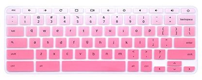 YYubao Keyboard Skin Cover Compatible with 11.6" Lenovo Chromebook C330, Chromebook N20 N21 N22 N23 100e 300e 500e, 11.6" Flex 11 Chromebook, 14" Chromebook N42 N42-20 -Ombre Pink - color: Ombre Pink