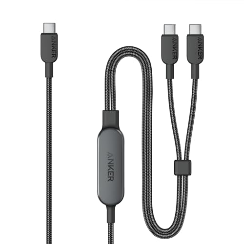 Anker 2-in-1 USB C to USB C Cable, 140W Max (1-Pack, 4 ft, Black) | Fast Charging Cord, for iPhone 17 / 17 Pro Max / 16 Series, MacBook Air / Pro, and More - color: Black, size: 4FT