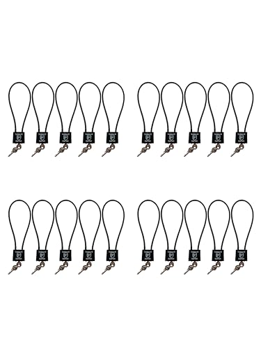 Cable Gun Locks with Keys Hunting Sports- Keyed Alike 15" Cable Gun Safe Lock CA DOJ Approved for Pistols, Handguns, Rifles, and Shotguns, Home, Storage Firearm Locking and Safety - color: Black, size: 20 Pack