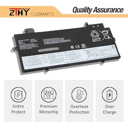 L20M4P71 L20C4P71 Battery for Lenovo ThinkPad X1 Carbon Gen 9 Gen 10 Gen 11 | ThinkPad X1 Yoga Gen6 Gen7 Gen8 /X1 Carbon 9th 10th 11th Gen /Yoga 6th 7th 8th Gen 2021 2022 Laptop L20D4P71 L20L4P71 57Wh - size: 9.84*4.53*0.19 inch L20M4P71
