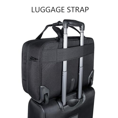 KROSER 17.3 Inch Rolling Laptop Computer Bag,Wheeled Briefcase,Roller Case | Multi-compartments, silent wheels,fits airline overhead bins,with luggage strap for business travel
