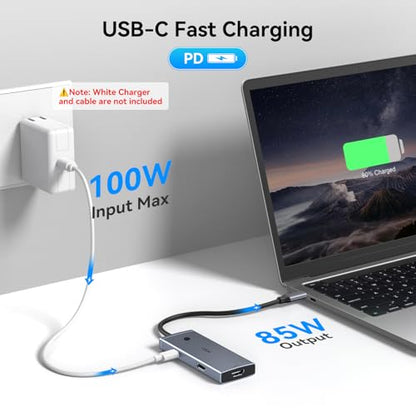HODO Docking Station to Dual HDMI Monitors USB C to Dual HDMI Adapter 4K | Laptop Docking Station Dual Monitor with 2 HDMI PD 3 USB Port Compatible for HP Elitebook Dell XPS 13 15 etc