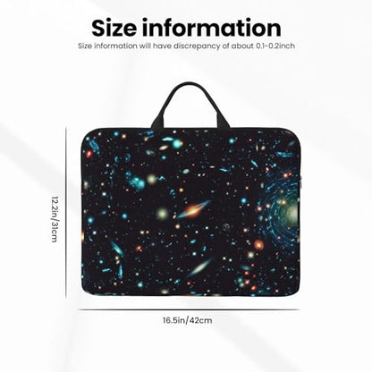 14 Inch Laptop Sleeve Case Waterproof Lightweight Laptop Case Bag Deep Space Travel Laptop BagsWith Handle Briefcase Messenger Bag For Women Men