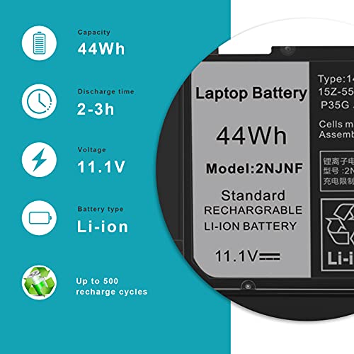Futurebatt 2NJNF Laptop Battery for Dell Inspiron 14z-5423 15z-5523 Ultrabook Series.Battery 8JVDG TPMCF T41M0 - size: 2NJNF 13.78 3.74 1.81in