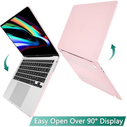 May Chen Compatible with MacBook Pro 13 inch Case 2022 2021 2020 Release Model A2338 M2 M1 A2251 A2289, Plastic Hard Shell Case Keyboard Cover for MacBook Pro 13 Touch Bar Fits Touch ID, Baby Pink - color: Baby pink