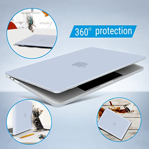 IBENZER Compatible with MacBook Pro 13 Inch Case M2 M1 2026 2025 2024 2023 2022 A2338 A2289 A2251 A2159 A1989 A1706 A1708, Hard Shell Case & Keyboard Cover for Mac Pro 13, Sierra Blue,T13SIBL+1 - color: Sierra Blue