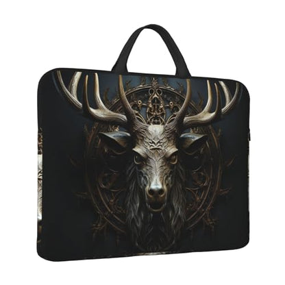 14 inch Laptop Sleeve with Handle Shockproof Laptop Bag Waterproof Computer Cover Bag Antlers Briefcase