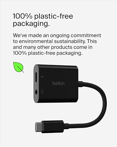 Belkin 20000mAh 30W USB-C Power Bank, Black | Fast charges iPhone, iPad, AirPods, Apple Watch, Galaxy S25, and laptops, USB-C Power Delivery, travel-friendly - color: Black, size: USB-C, style: 3.5MM AUX Audio + USB-C Charge