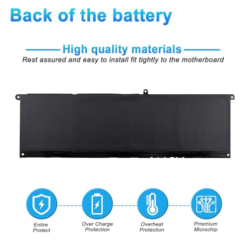 54Wh V6W33 Laptop Battery Replacement for Dell Inspiron 3511 3515 3525 3530 3535 5310 5320 5330 5410 5420 5425 5430 5435 5440 Latitude 3320 3430 3520 3530 Vostro 3435 3510 5510 5620 Series - size: 10.24*3.23*0.28inch V6W33