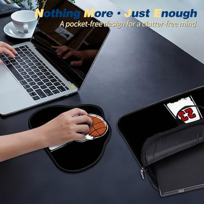 Laptop Bag 12 Inch,Resistant Shockproof Laptop Sleeve Case Protective Cover Carrying Case with Handle Compatible for HP Dell Lenovo Acer Asus Notebook Computer,Basketball Player - color: Basketball player, size: 11-12.5 in