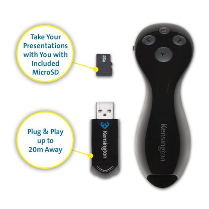 Kensington Wireless Presentation Remote with 8GB Memory (K75233AM)