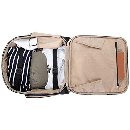 Kenneth Cole REACTION Chelsea 2-Piece Bundle - 17" 4-Wheel Spinner Underseat Carry-On Luggage & Matching 15" Laptop Backpack, Black - color: Black, size: 2pc Bundle (Underseater+Backpack)