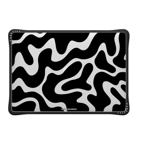 CASETiFY Impact MacBook Air 13" (M1/Intel) Case [Cushioned Impact Corners/Scratch-Resistant/Anti-Slip Grip] - Black Abstract Shapes - Clear Black - color: Black Abstract Shapes, size: MacBook Air 13" (M1 / Intel)