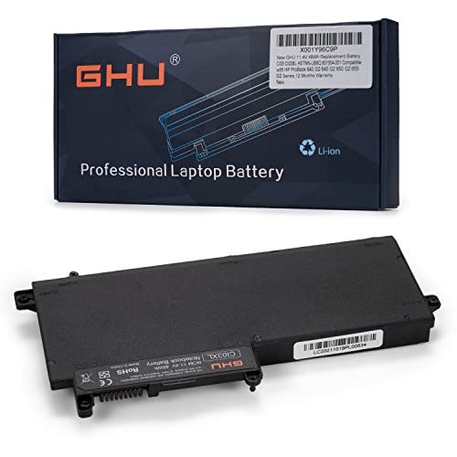 GHU New 11.4V 48Wh Replacement Battery CI03 CI03XL HSTNN-UB6Q 801554-001 Compatible with HP ProBook 640 G2 645 G2 650 G2 655 G2 Series,12 Months Warranty - style: CI03XL