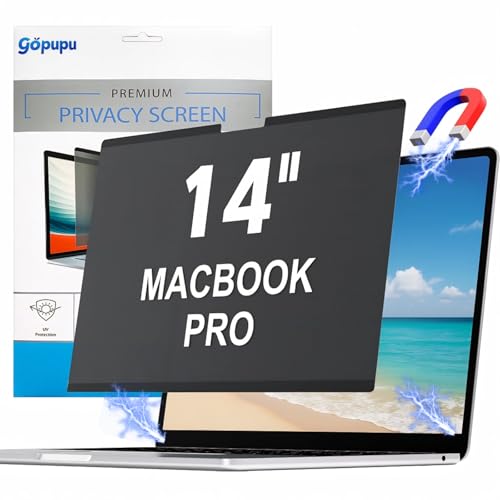 Magnetic Privacy Screen Protector Macbook Pro 14 In 2021-2026 M1-M5 Pro Max | Removable Mac Book Pro 14 Inch A3434 A3401 A3426 A3427 Privacy Screen Protector Filter Anti Spy Blue Light Glare Scratch - size: MacBook Pro 14 inch