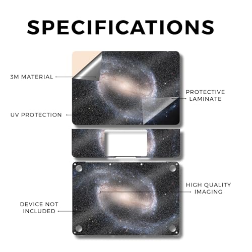 Glossy Glitter Laptop Skin Compatible with Apple MacBook Neo - Eridanus - Premium 3M Vinyl Protective Wrap Decal Cover - Easy to Apply | Crafted in the USA by MightySkins - color: Eridanus, size: MacBook Neo Full Cover Skin, style: Glossy Glitter Finish