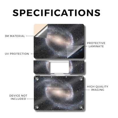 Glossy Glitter Laptop Skin Compatible with Apple MacBook Neo - Eridanus - Premium 3M Vinyl Protective Wrap Decal Cover - Easy to Apply | Crafted in the USA by MightySkins - color: Eridanus, size: MacBook Neo Full Cover Skin, style: Glossy Glitter Finish