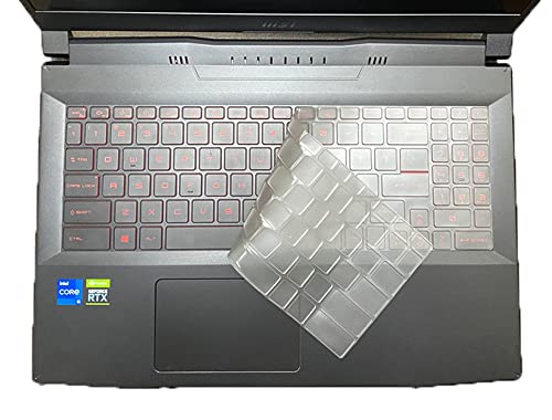 Keyboard Skin Compatible for 2025-2023 MSI Vector 16 A16 HX AI/Pulse 16 AI/Stealth A16 AI/Crosshair 16 HX AI, Katana A15 AI/Katana 15 HX/Cyborg 15 AI, Pulse 17 A17 AI/Vector 17 HX AI (Clear) - color: Clear for GF66
