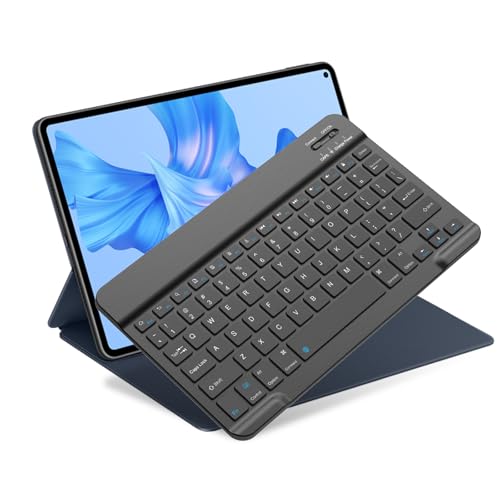 NOOX Bluetooth Keyboard for iPad A16 11th 10th Generation, iPad Pro 13/12/11/10/9/8/7 inch, iPad Air 13/11th Gen, iPad mini Tablets, etc. - Slim Wireless Portable Travel Office Computer Accessories - color: Black