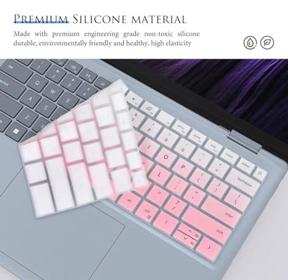 Keyboard Cover Compatible with Dell 14 Plus 2-in-1 Laptop DB04255 DB04250-14 inch, Dell 14 Plus Laptop DB14255 DB14250 Keyboard Skin Protector - Gradual Pink - color: Gradual Pink