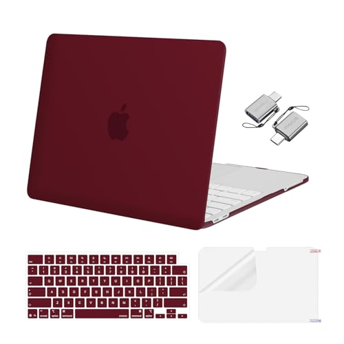 MOSISO Compatible with MacBook Neo Case 13 inch 2026 A3404, Burgundy | Crack & Scratch Resistant Cover Protective Ultra-Thin Hard Shell & Keyboard Cover & Screen Film & Type C - color: Burgundy