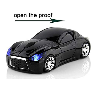 MGbeauty Wireless Car Mouse with USB Receiver Computer Gaming Mouse for Laptop Windows Mac Black - color: Black