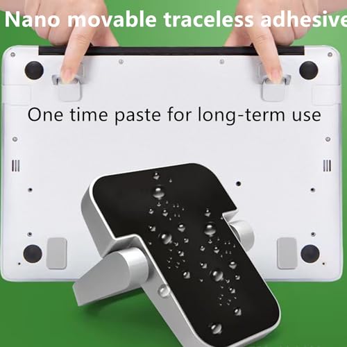 2 Pcs Laptops Stand, Portable Computer Keyboards Stand, Black | Self-Adhesive, Invisible Laptops Feet, Foldable, For 10-15.6" Laptops