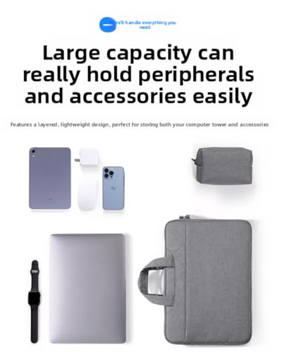 Waterproof Shockproof, Multi-Compartment Notebook Case for Business Office & Daily Travel, Fits 13.3-16 Inch Laptops - color: Double-layer Gray - Top Configuration Version, size: 15 inches
