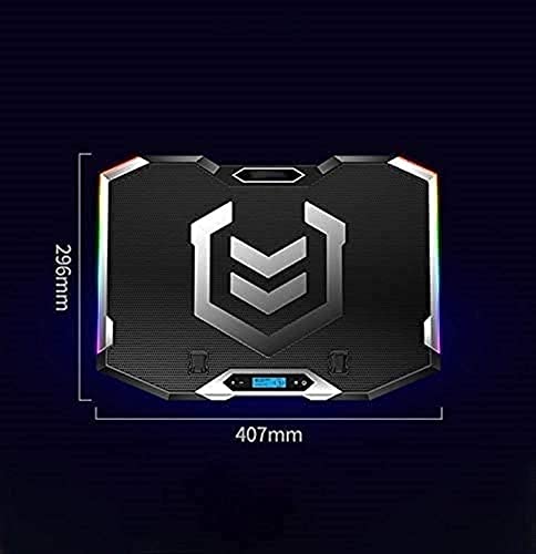 TOEWOE Laptop Cooling Pad, RGB Gaming Notebook Cooler, Laptop Fan Stand Adjustable Height with 6 Quiet Fans for 12-17.3 Inch Laptops, Two USB Ports