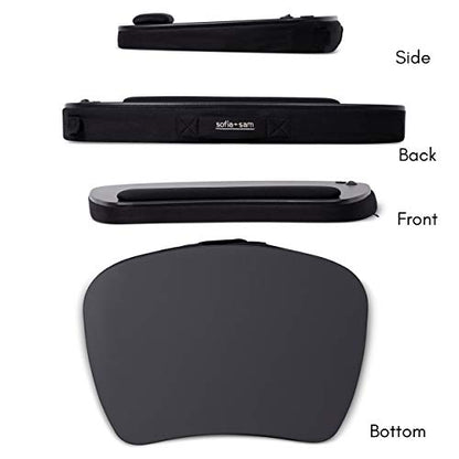 BIRDROCK HOME Oversized Lap Desk with Memory Foam Cushion - Portable w/USB Light & Wrist Rest, Ideal for Work from Home, Students & Gaming, Ergonomic Design for Comfort - Matte Black