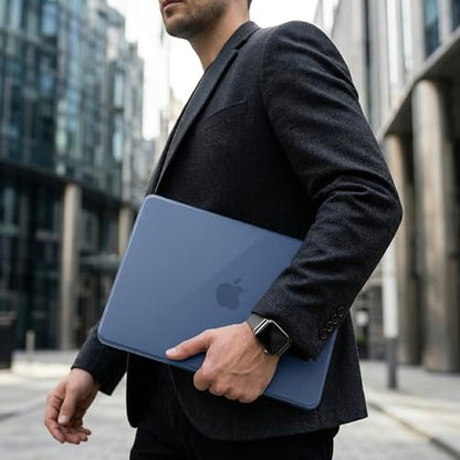 Batianda CrystalMist Case for MacBook Neo 13 Inch 2026, Frosted Indigo | 4-in-1 Bundle Official Color Matched, Frosted Translucent Shell, Anti-Fingerprint Matte Finish, Slim Lightweight Protection - color: Matte Indigo