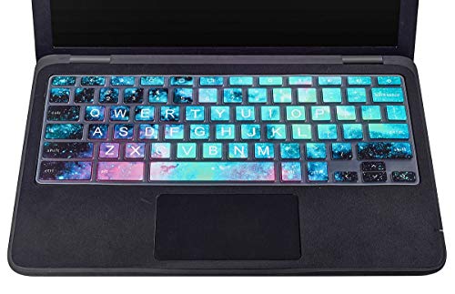 CaseBuy Keyboard Cover for Dell 11.6 Chromebook 3100 3120 3180 3181 3189 5190 P22T 11.6" / Chromebook 13 3380 13.3 inch Keyboard Accessories (Upper CASE, Galaxy) - color: Galaxy