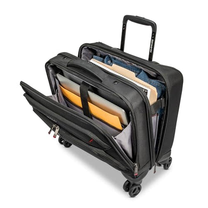 Samsonite® Xenon 4.0 Spinner Nylon Rolling Mobile Office with 15.6" Laptop Pocket and Tablet Pocket, 15-3/8"H x 15-3/4"W x 7-1/8"D, Black