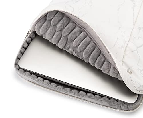 Kinmac 360° Heavy Duty Protective Laptop Sleeve Case Bag Cover with Handle for MacBook Air 13 inch,iPad Pro 13 inch and 13.3 inch HP,Dell,Lenovo,Asus,Acer Laptop (White Marble) - color: White Marble, size: 12 inch-13.3 inch