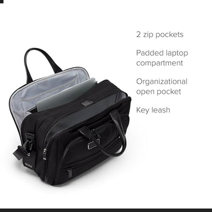 TUMI - Alpha Medium 15" Expansion Laptop Briefcase - Professional Briefcase for Travel - Padded Compartment Fits 15" Screen - color: Black