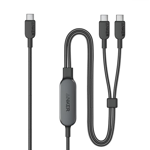 Anker 2-in-1 USB C to USB C Cable, 140W Max (1-Pack, 6 ft, Black) | Fast Charging Cord, for iPhone 17 / 17 Pro Max / 16 Series, MacBook Air / Pro, and More - color: Black, size: 6FT