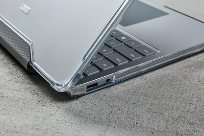 URBAN ARMOR GEAR UAG Designed for Microsoft Surface Laptop 13-inch (1st Edition) Case Plyo - Rugged Hard Shell One Piece Design Military Grade Transparent Clear Protective Cover, Ice