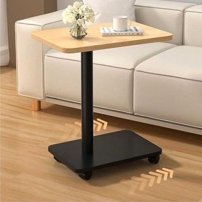 Over The Bed Table with Wheels Multifunctional Living Room Sofa Side Table | Space-Saving Bedroom Bedside Tables Hospital Bedd Tables For Sofa, Bed(Yellow) - color: Yellow