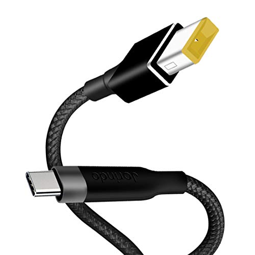 100W Type-C Male to Square Tip Charger Cable, PD Fast Charging Cord for Yoga 11 11S S3 S5 N40 X260 ，ThinkPad X1 Lenovo Laptop (Type-c Male to DC Square Tip, 0.5m/1.64ft) - size: 0.5m/1.64ft, style: type-c male to DC Square Tip