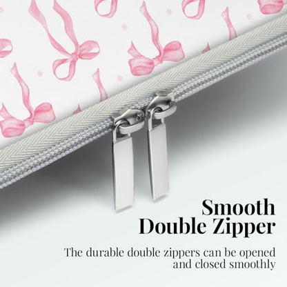 Laptop 13 inch Sleeve Case for MacBook Air 13-13.6 inch, Laptop Bag Cover for MacBook Pro 13" 14 inch, Shockproof Briefcase Travel Carrying Sleeve for 14" Chromebook HP Dell I Pink Bow - color: Pink bow