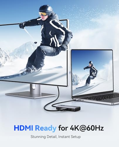 ORICO USB C Docking Station, 6-in-1 Laptop Docking Station with HDMI 4K@60Hz, 2.5G Ethernet, 100W PD, USB-A&C 3.0, USB C Dock Compatible with MackBook/Dell XPS/HP/Surface - size: 6-in-1, style: PW11-6PC25R