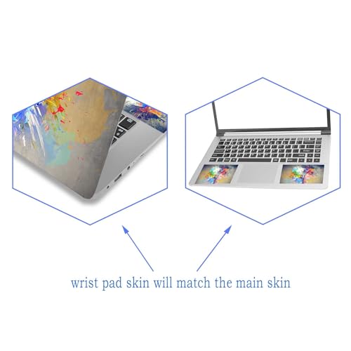 Laptop Decal Sticker Skin Cover, 11.6”12" 13" 13.3" 14" 15" 15.4" 15.6" Universal Laptop Netbook Vinyl Skin Sticker Cover Art Notebook Reusable Protector (2 Wrist Pad Included), Colorful Bulbs - color: Colorful bulbs
