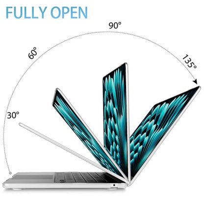 Mektron for 2026/2025/2024/2023 MacBook Air 15 INCH M5 A3448 /M4 A3241 /M3 A3114 /M2 A2941 Case, Printed Plastic Hard Shell Cover with 15.3" Liquid Retina Display Touch ID, Cute Turtle - color: Cute Turtle