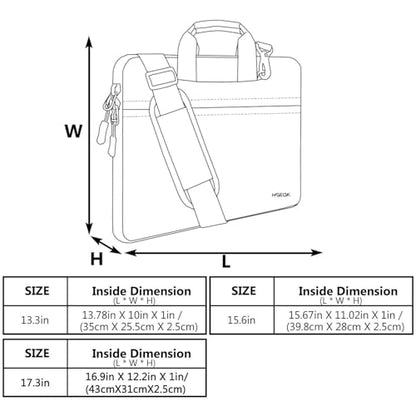 Hseok Laptop Shoulder Bag 17-17.3 inch Case, Durable Shockproof Protective Briefcase with Multi-Pockets Compatible with Lenovo Most 17-17.3 inch HP Acer Dell ASUS MSI Notebooks,Dark gray-black - color: Dark Gray-black, size: 17-17.3"