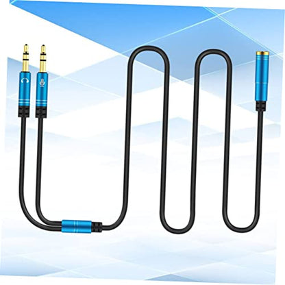 Veemoon 1pc Headset Splitter Adapter Cable Female to Male Audio Connector Microphone and Headphone Splitter for Laptop and Mobile Devices and Versatile Audio Adapter