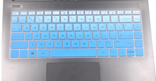 Keyboard Skin Compatible with HP Pavilion x360 14" Touch-Screen Laptop 14M-BA/BF/BW/CD/DH Series 14-DH2075NR, HP 14" 14-BA/BF/CM/CF/CE/BW/FQ/DQ/DK/DH/DS/DG/DF Series Laptop (Gradient Blue) - color: Gradient Blue